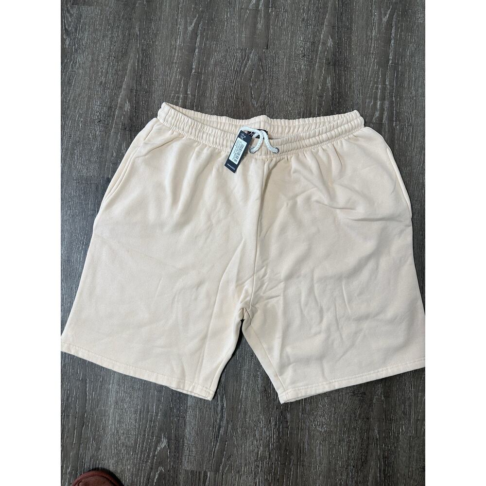 BoohooMAN Mens 3XL Stone Relaxed Washed Jersey Shorts NWT